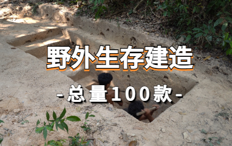 【100款】野外生存建造解压视频素材-零八素材网