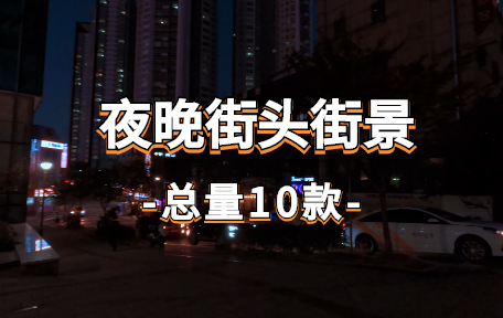 【10款】夜晚街头街景视频素材-零八素材网